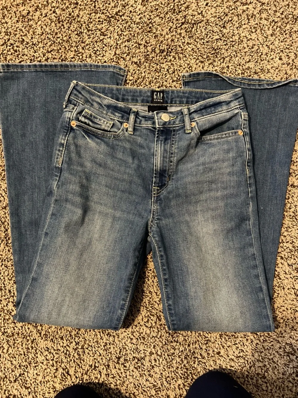 GAP ’70s Flare Jeans Size 14 Medium Wash‎ Bootcut Retro Denim